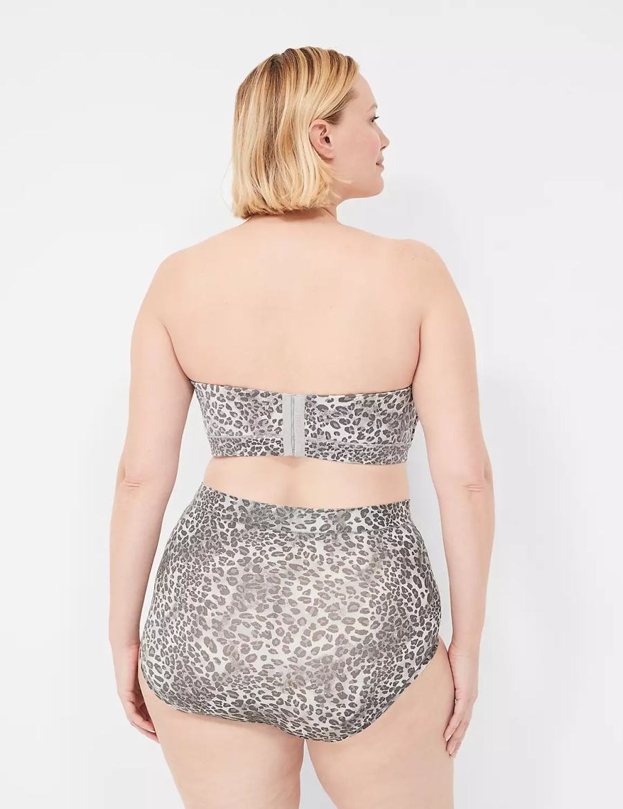 Lane Bryant Comfort Bliss High-Waist Women Briefs Brown Black White | UTH5818DR