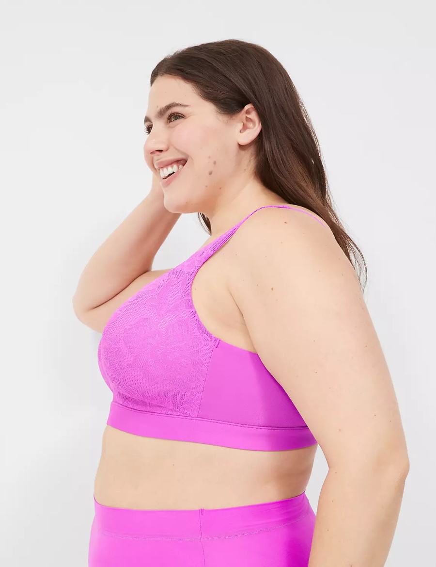 Lane Bryant Comfort Bliss Lightly Lined No-Wire Women Bralettes Light Purple | EVR1436VY