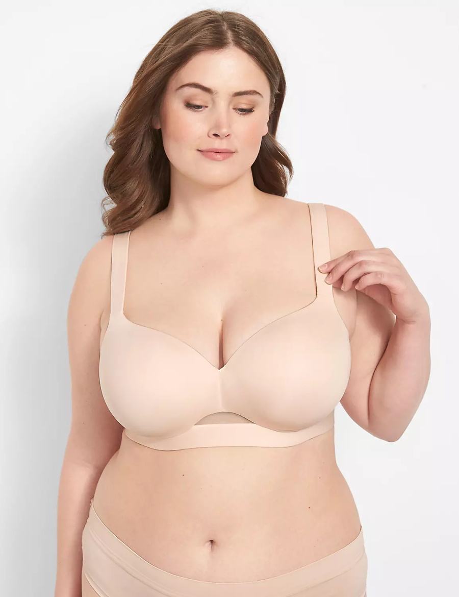 Lane Bryant Comfort Bliss Lightly Lined Women Balconette Bra Brown | RQN9534TD