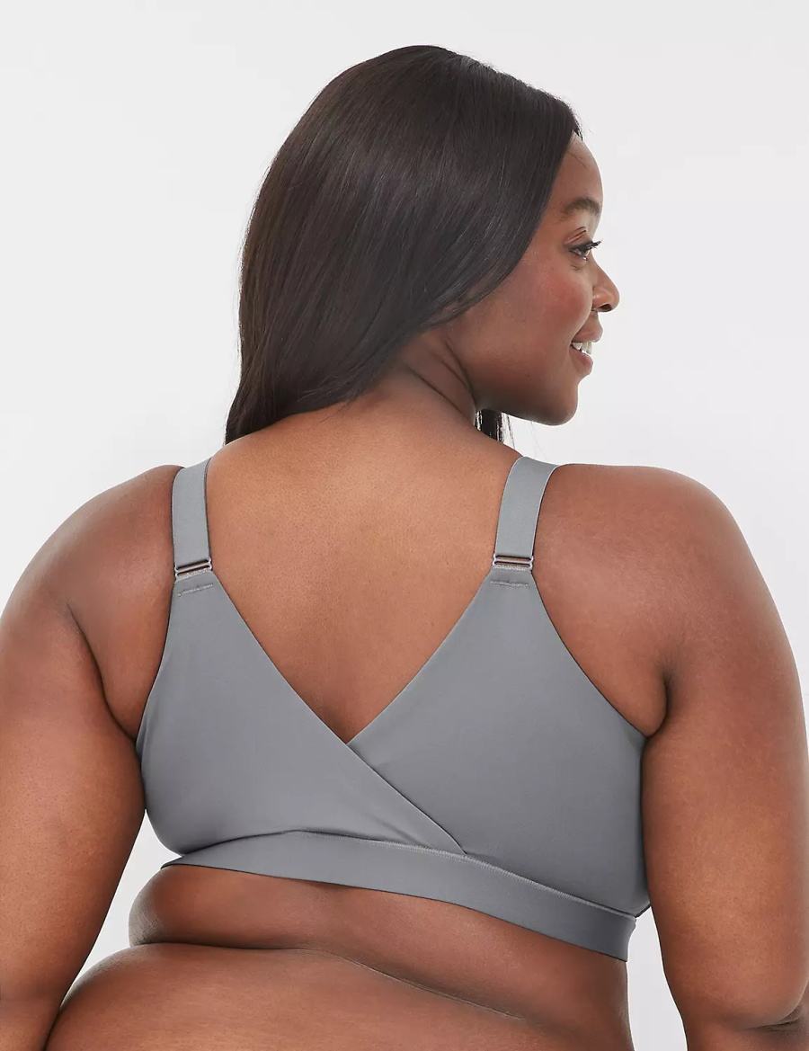 Lane Bryant Comfort Bliss No-Wire Lounge Women Bralettes Dark Grey | ZQC6842BP