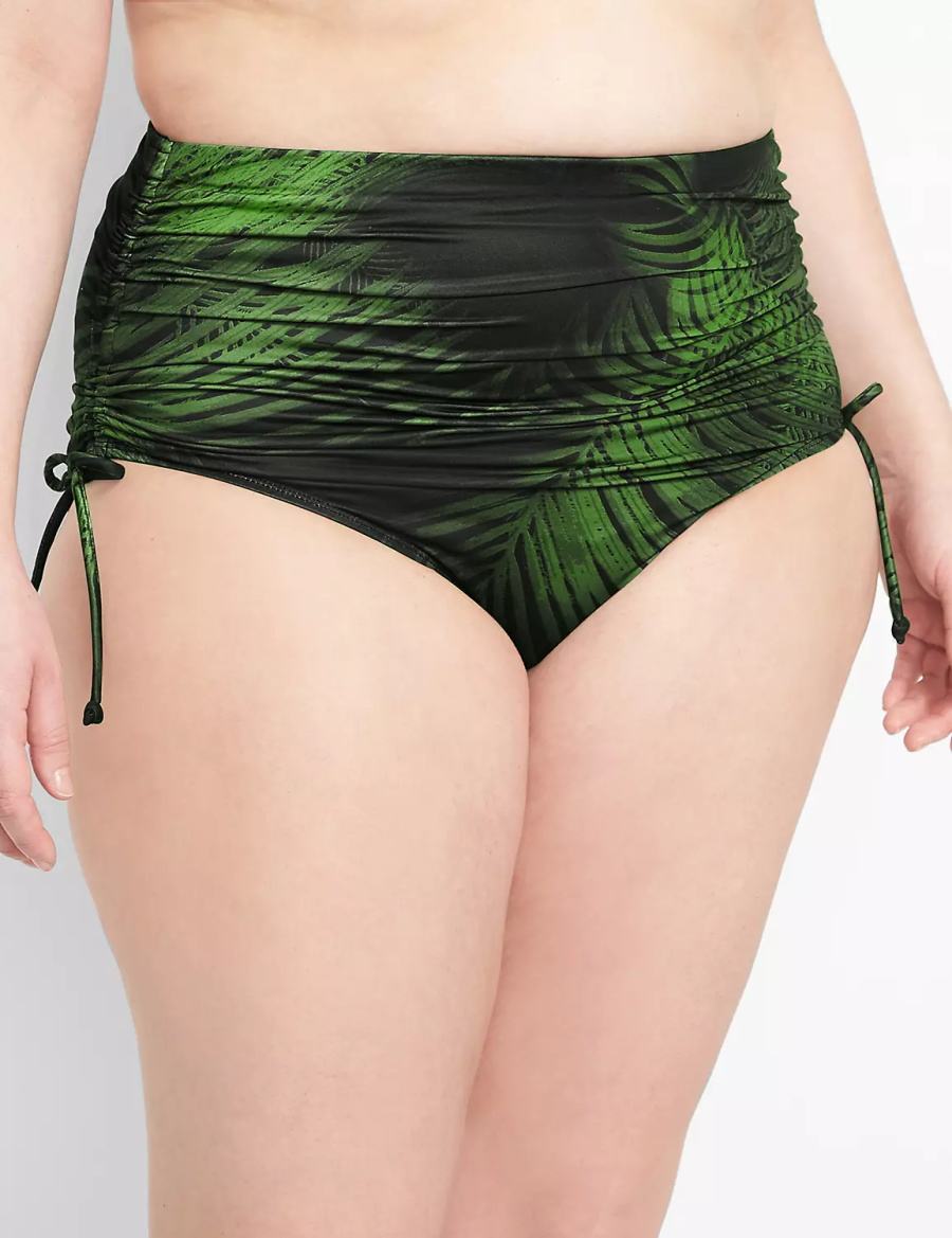 Lane Bryant Convertible High-Waist Swim Women Briefs Dark Green | SMZ5626WR