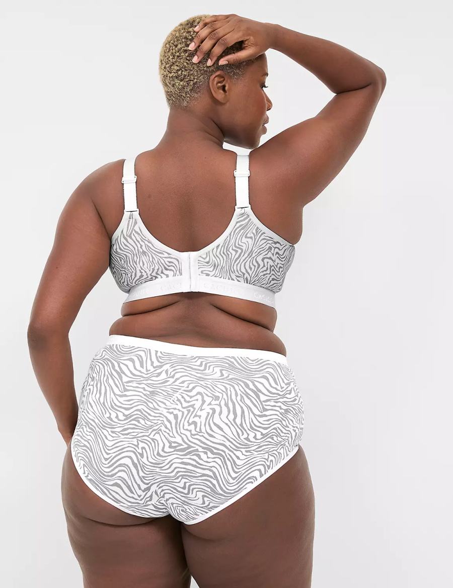 Lane Bryant Cotton Full Women Briefs White | NCR9386EV