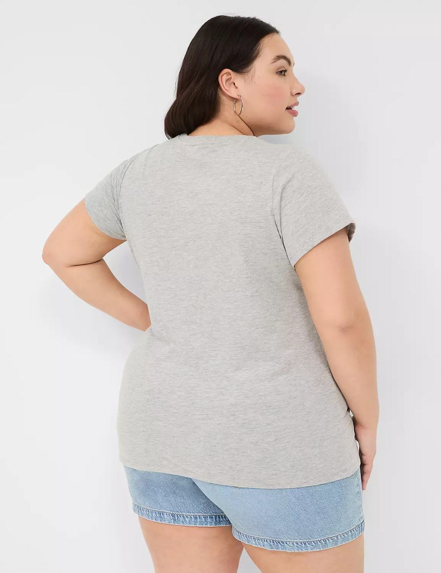 Lane Bryant Country Vibes Graphic Tee Women T Shirts Light Grey | FNX8685QK