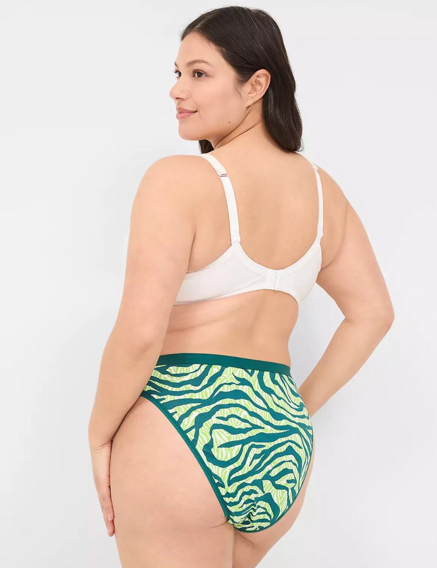 Lane Bryant Crush Cotton French Women Briefs Deep Turquoise | YJN6122PB