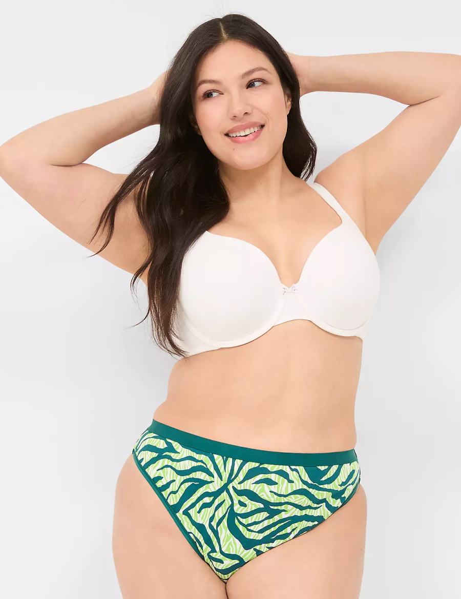 Lane Bryant Crush Cotton French Women Briefs Deep Turquoise | YJN6122PB