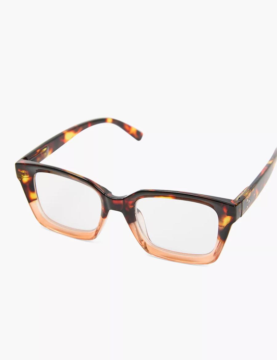 Lane Bryant Crystal Tortoiseshell & Tan Reading Women Glasses Brown | RKN4067WV