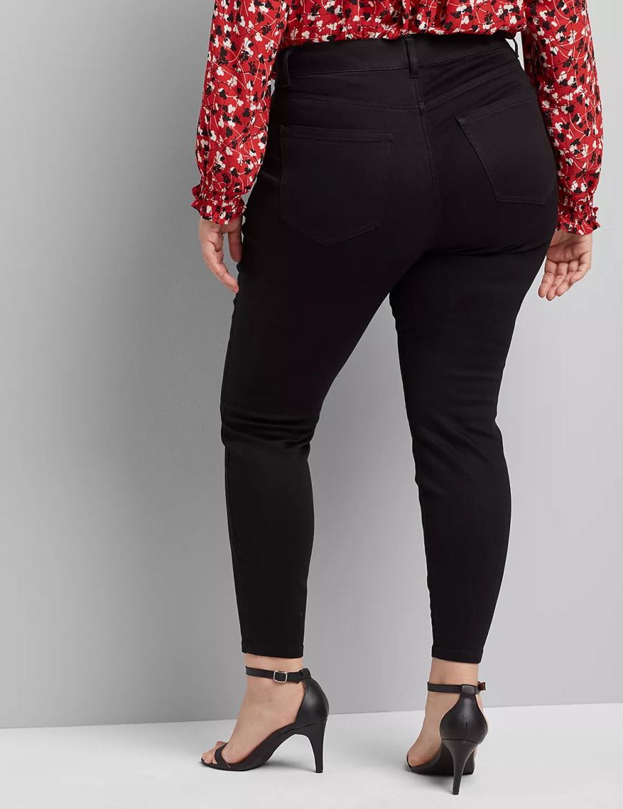 Lane Bryant Curvy Fit High-Rise Skinny Women Jeans Black | IGH1195II