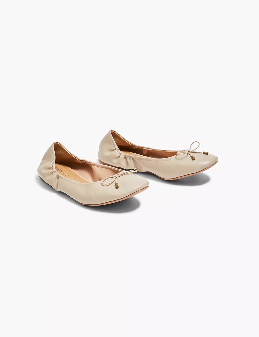 Lane Bryant Dream Cloud Bow Women Ballet Flats Grey Brown | IMG1179SY