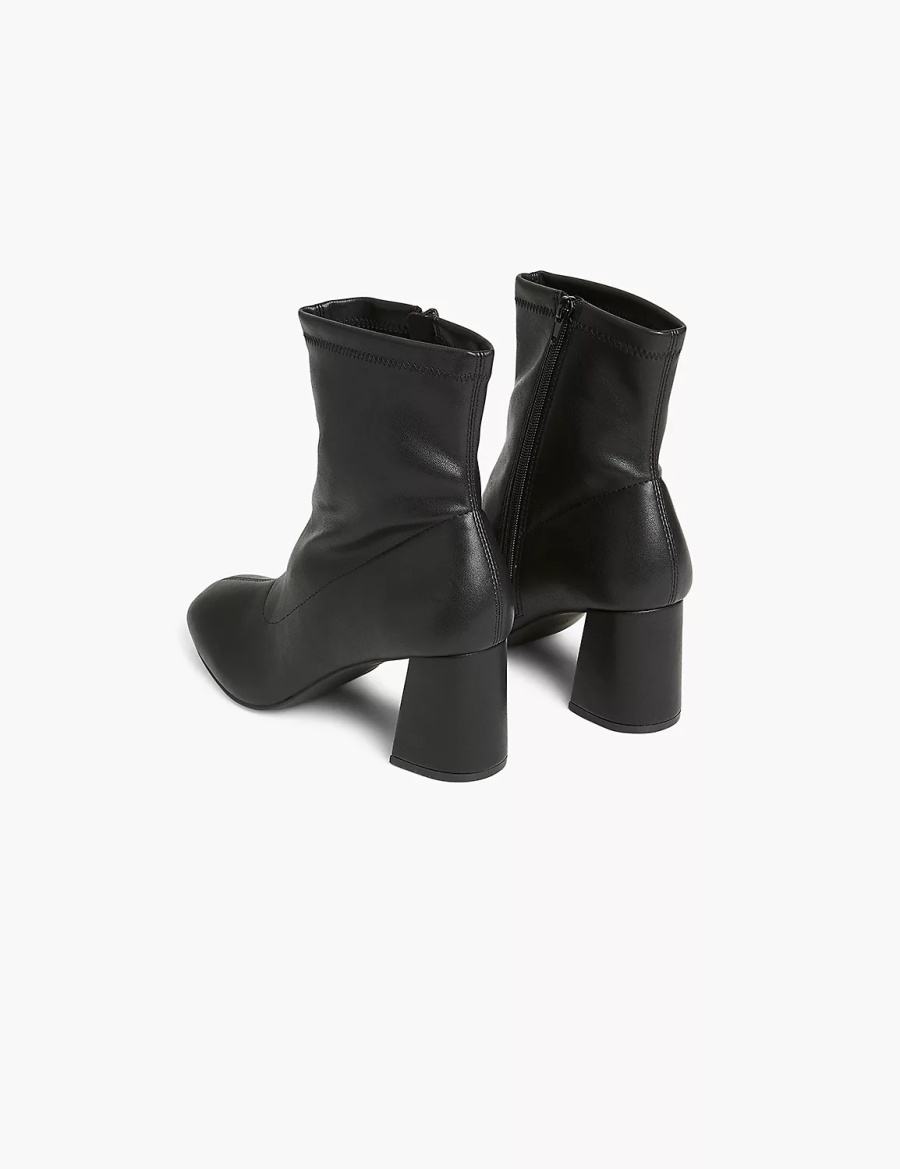 Lane Bryant Dream Cloud Faux-Leather Dressy Women Booties Black | EAV2745BH