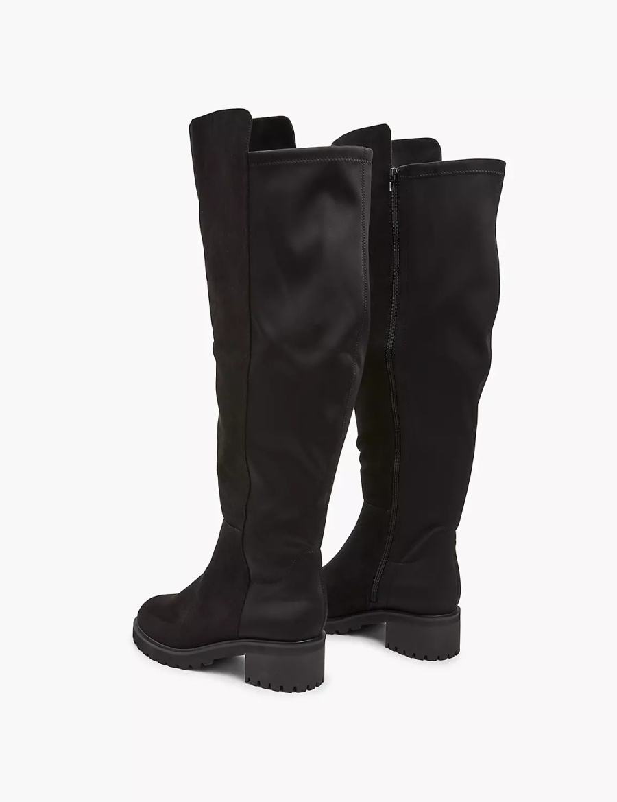 Lane Bryant Dream Cloud Faux-Microsuede Women Over-the-knee Boots Black | QIA5959EI