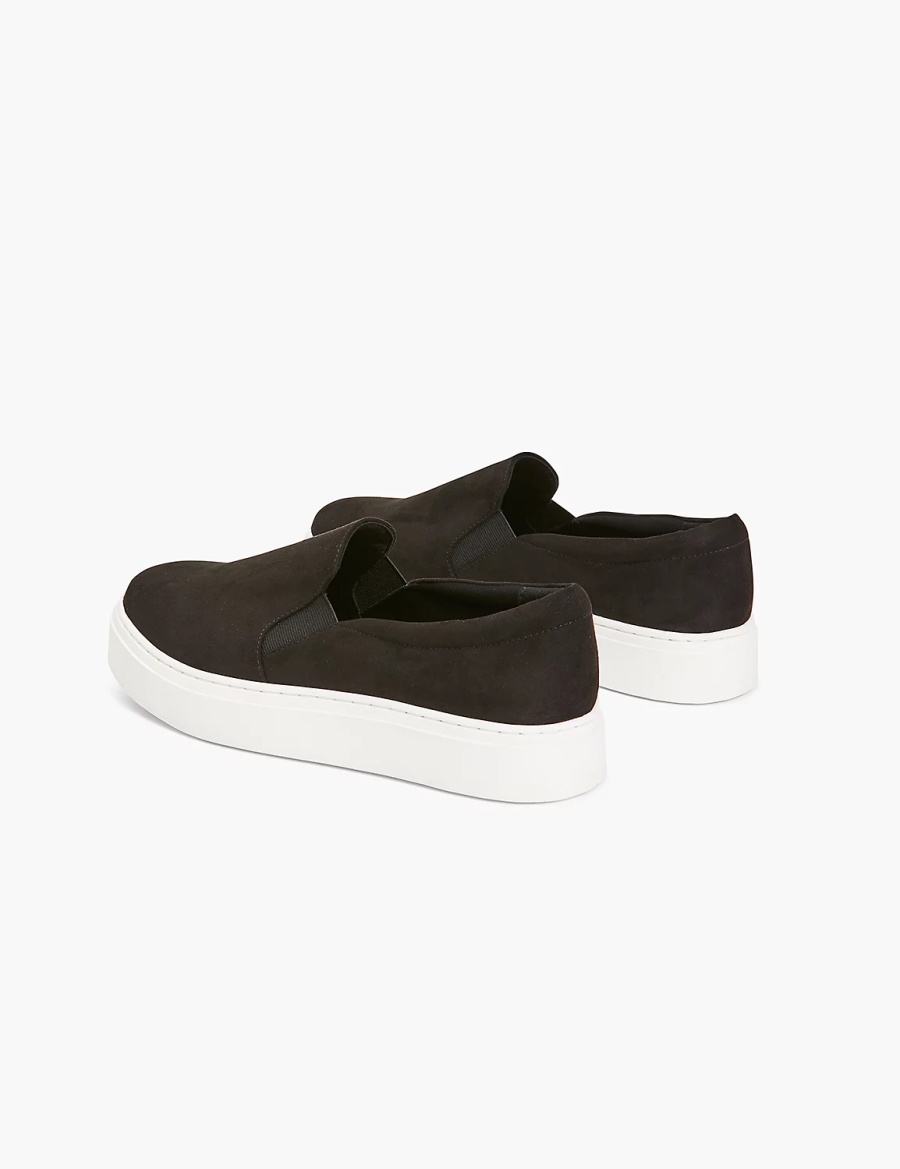 Lane Bryant Dream Cloud Faux-Suede Slip-On Women Sneakers Black | COD514CA