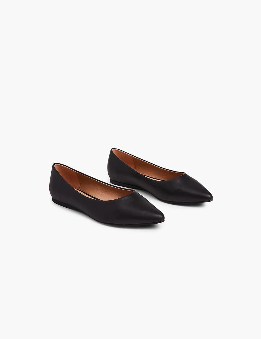 Lane Bryant Dream Cloud Pointed-Toe Women Ballet Flats Black | JDV707GH