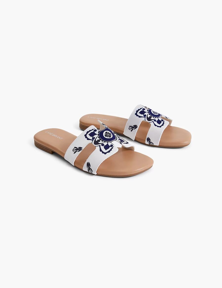 Lane Bryant Dream Cloud Slip-On Women Flat Sandals White | ZXD9889JA