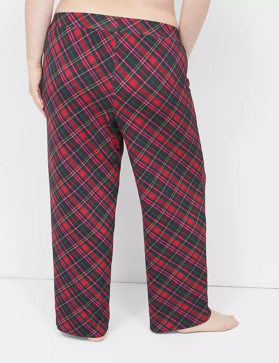 Lane Bryant DreamyCool Block Women Pants Red Black | LUT4761SW