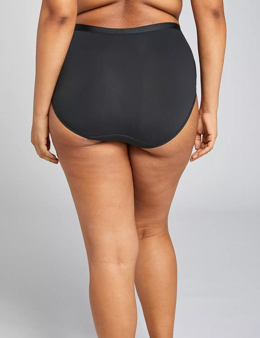 Lane Bryant Extra Soft Full Women Briefs Black | HND2628CQ