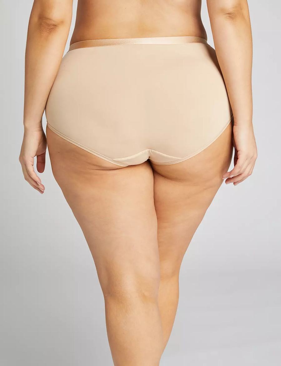 Lane Bryant Extra Soft Full Women Briefs Beige | ISN7336DA