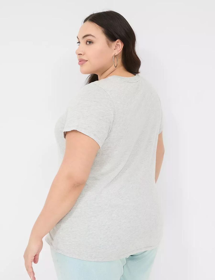 Lane Bryant Faith Graphic Tee Women Tank Top Grey | KMZ6293YW