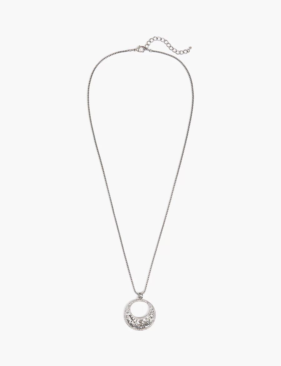 Lane Bryant Filigree Women Pendant Necklace Silver | XMH5165WC