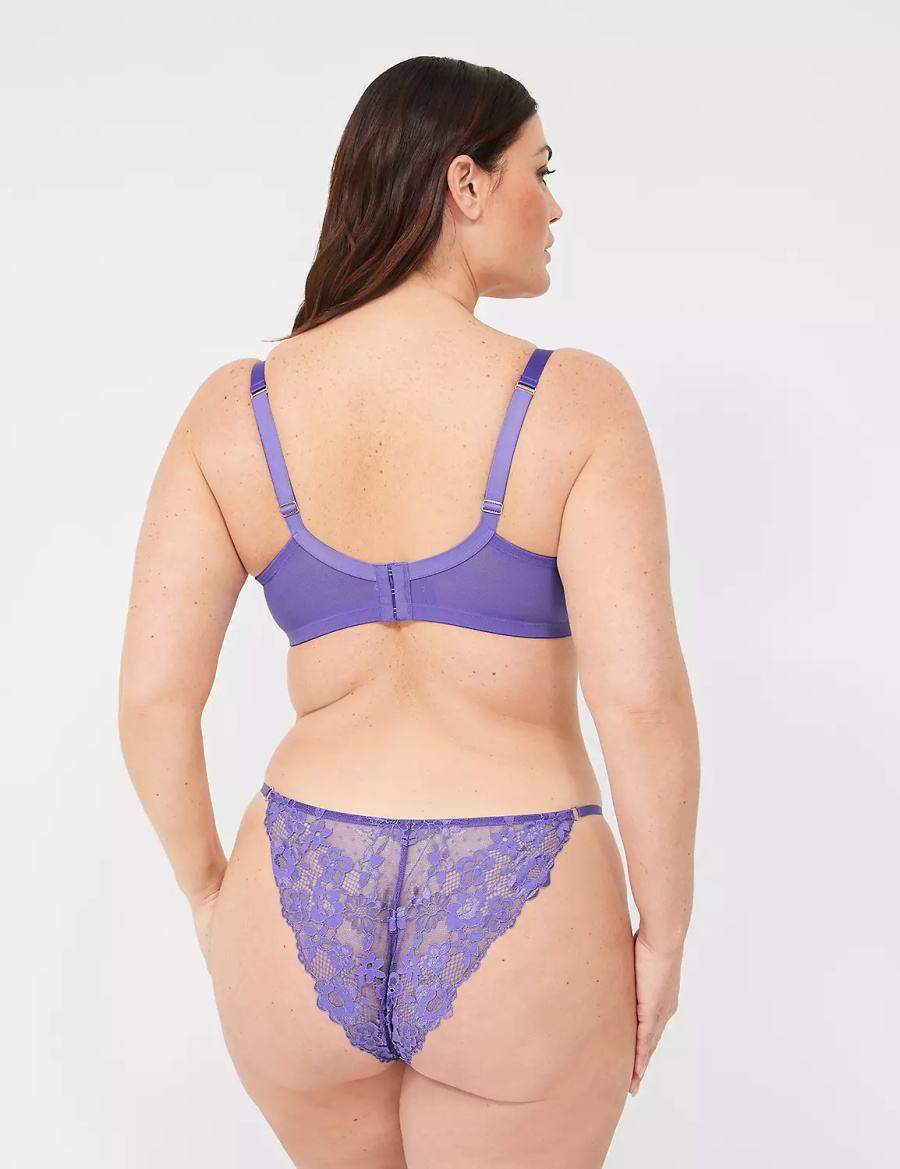 Lane Bryant French Women Balconette Bra Purple Multicolor | IFN5663IH