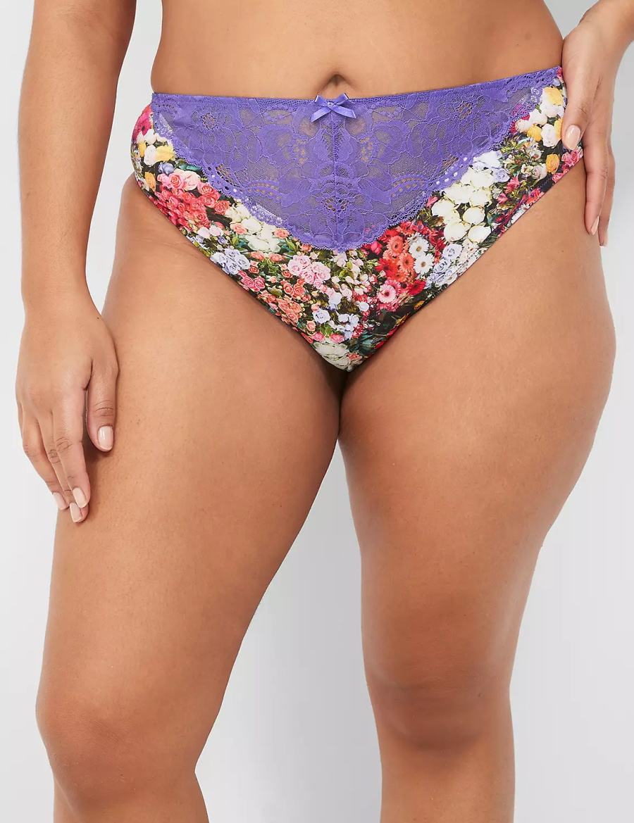 Lane Bryant French Women Briefs Purple Multicolor | CEE4789BI