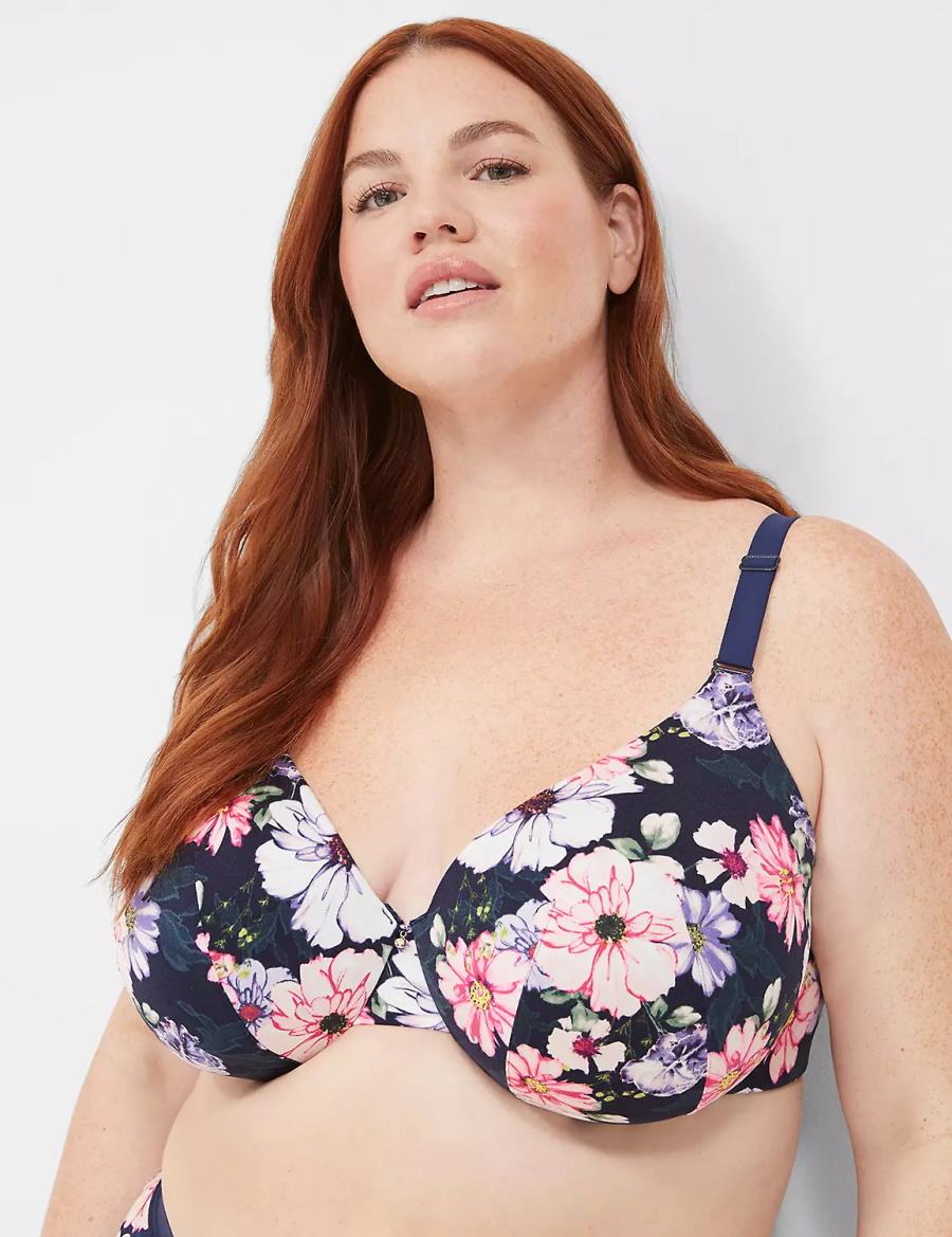 Lane Bryant Invisible Backsmoother Lightly Lined Full Coverage Women Bralettes Blue | TZG4114AN