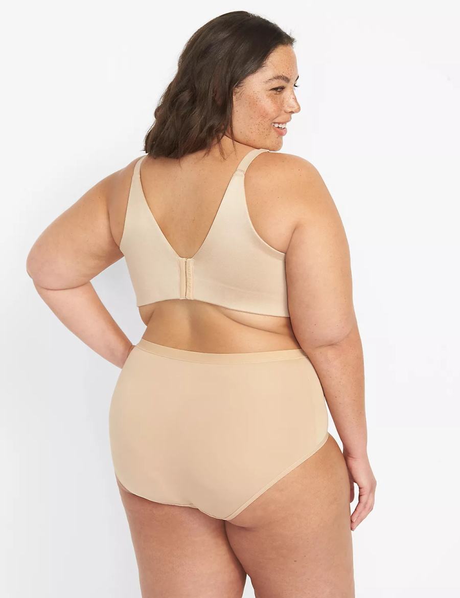 Lane Bryant Invisible Backsmoother Lightly Lined No-Wire Women Bralettes Beige | FTJ1669FX