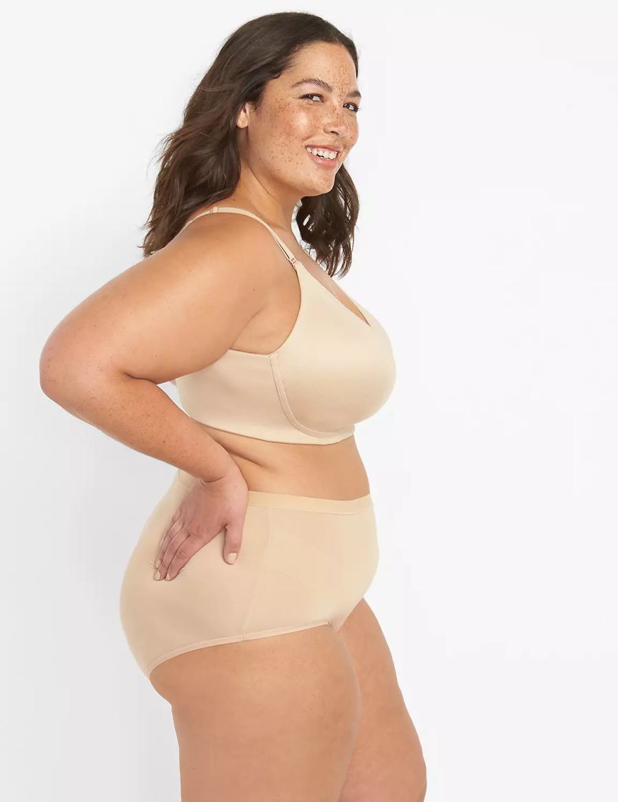 Lane Bryant Invisible Backsmoother Lightly Lined No-Wire Women Bralettes Beige | FTJ1669FX