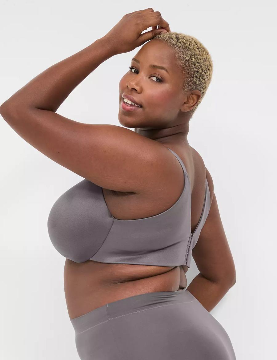 Lane Bryant Invisible Backsmoother Lightly Lined Full Coverage Women Bralettes Dark Grey | LER1386BH