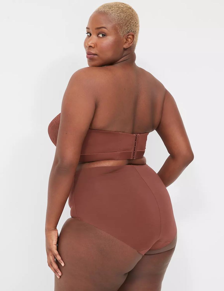 Lane Bryant Invisible Edge Full Women Briefs Chocolate | MZJ2775BJ