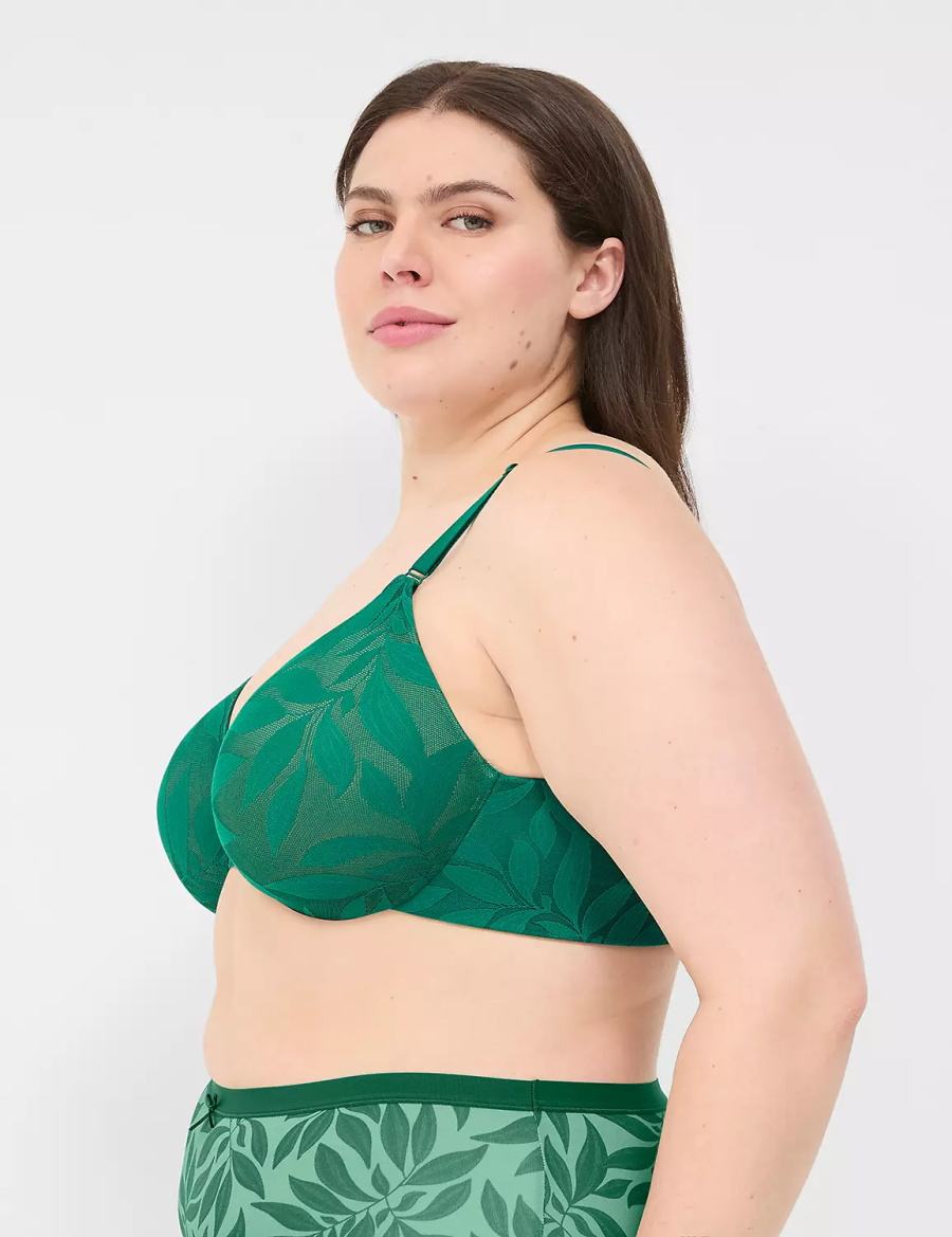 Lane Bryant Invisible Lace Backsmoother Full Coverage Women Bralettes Dark Green | BMY4549HI