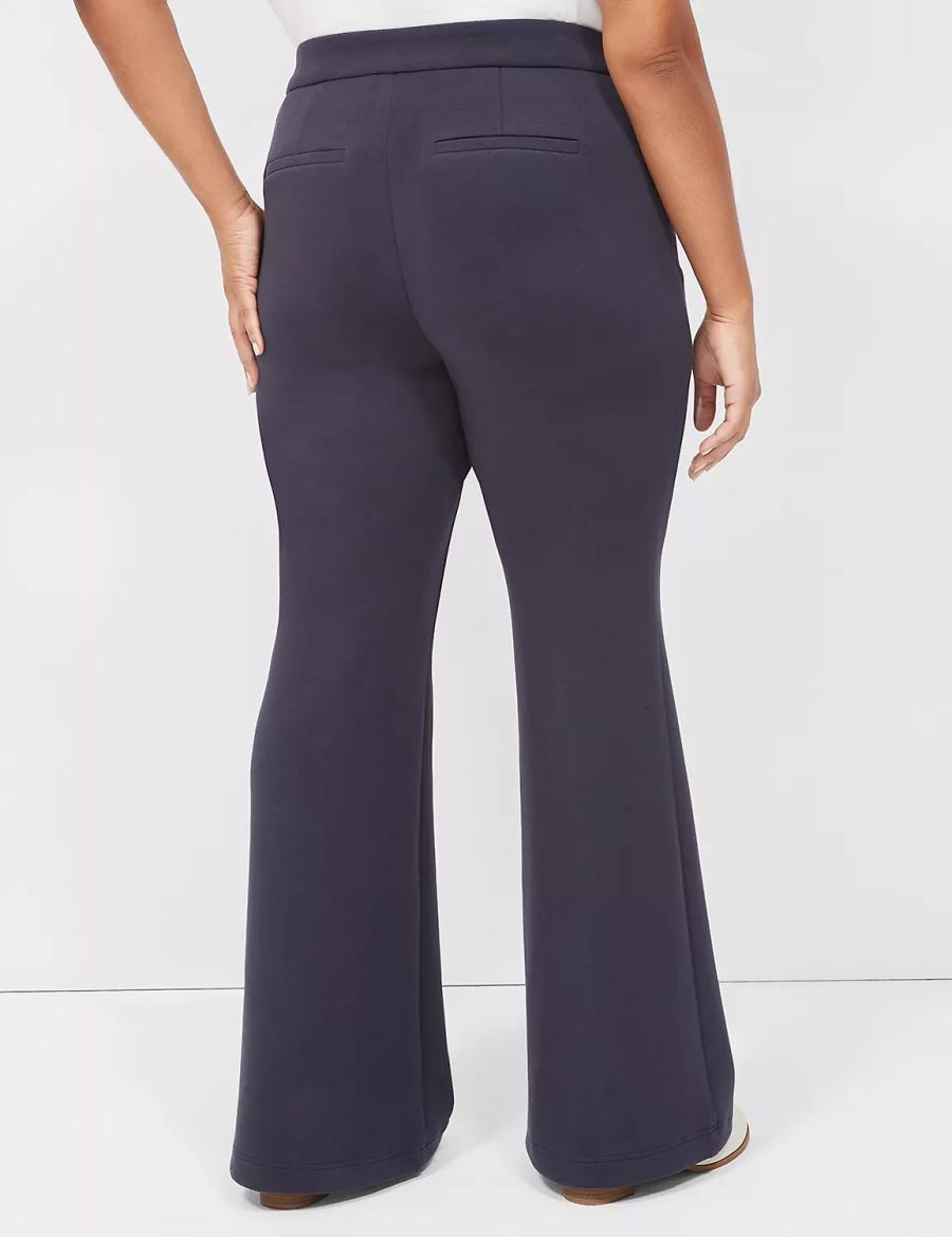 Lane Bryant Journey Knit Flare Women Pants Blue | GIN830AP