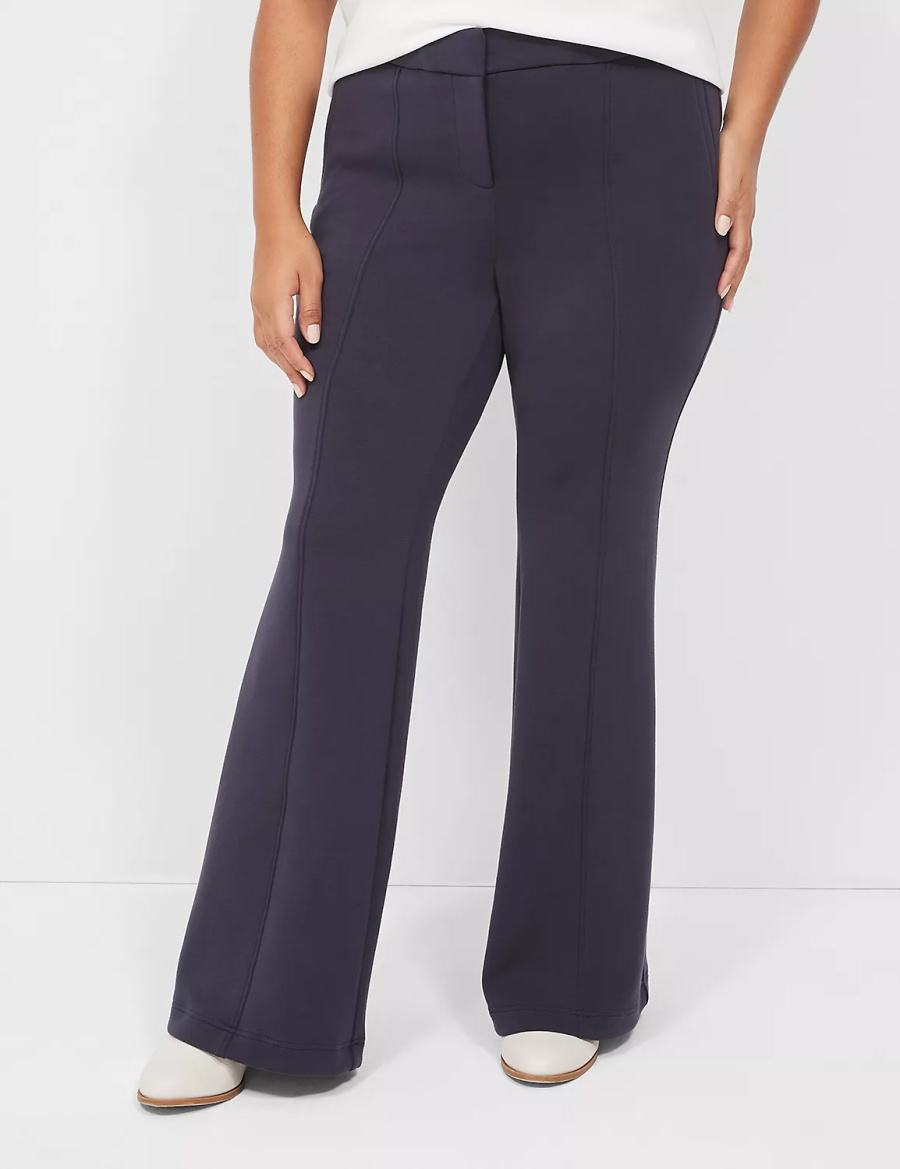 Lane Bryant Journey Knit Flare Women Pants Blue | GIN830AP