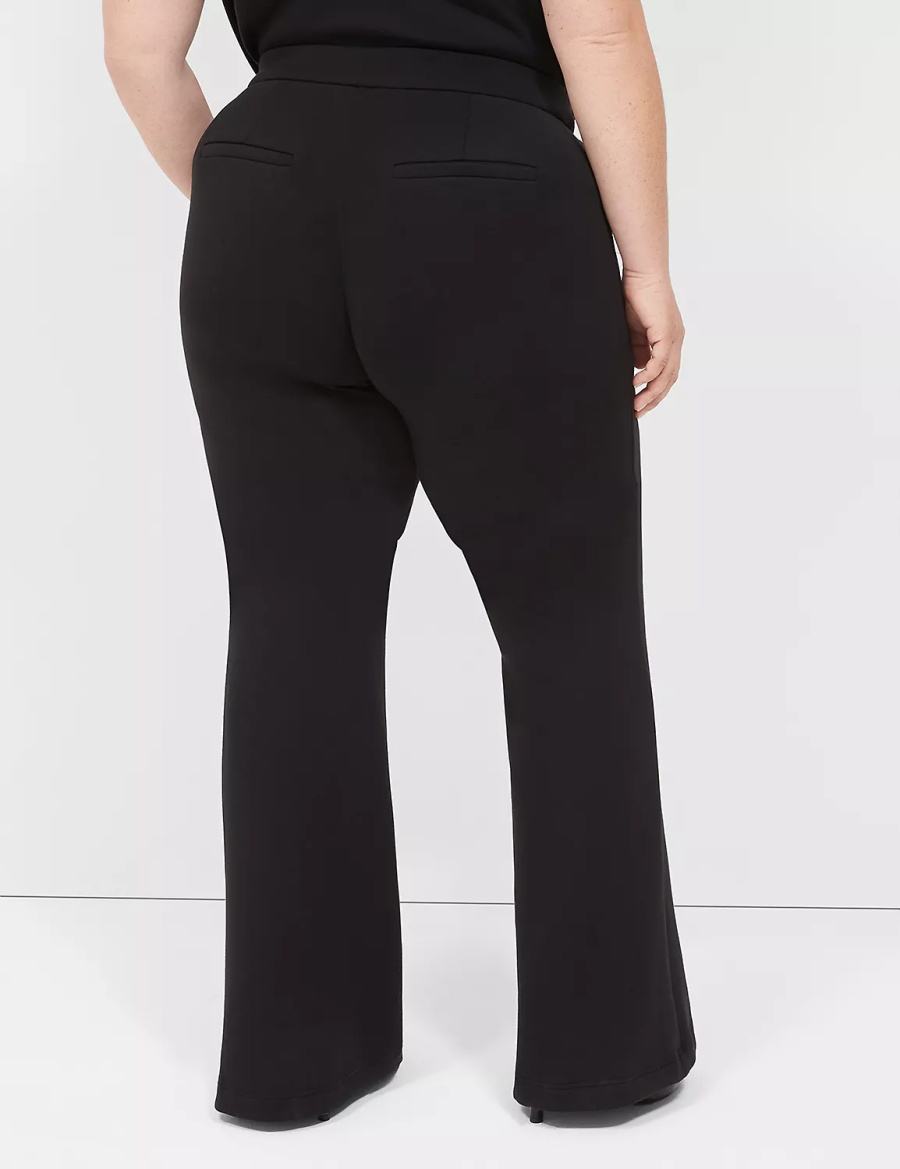 Lane Bryant Journey Knit Flare Women Pants Black | EJO6890CJ