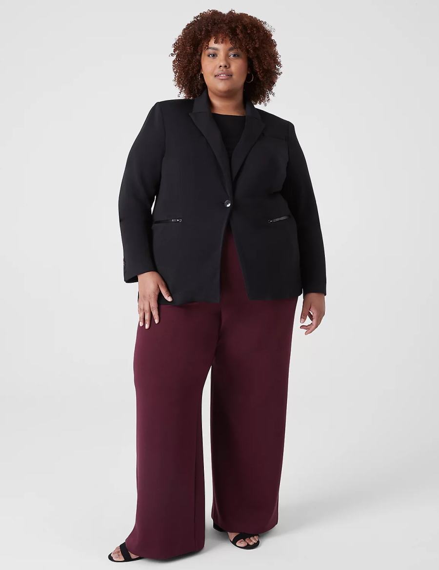 Lane Bryant Journey Knit With Zipper Pocket Women Jackets Black | ZPE9730FH