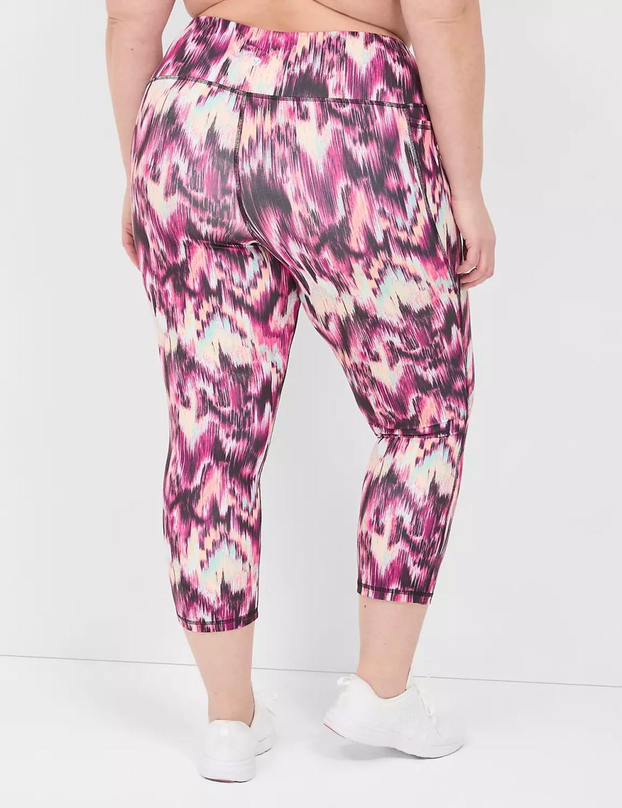 Lane Bryant LIVI High-Rise Recycled LIVI Soft Capri Women Leggings Pink | LGI649EB