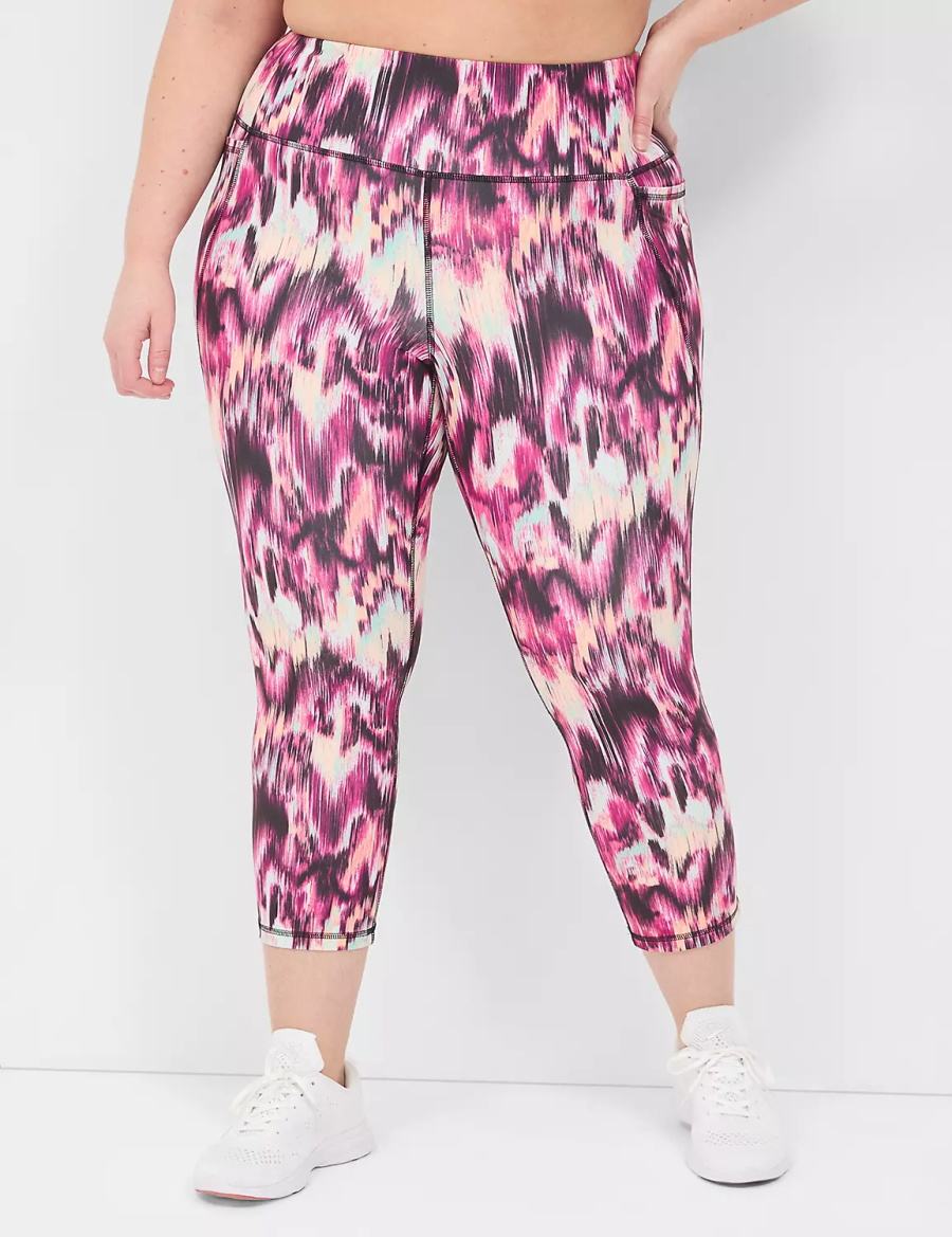 Lane Bryant LIVI High-Rise Recycled LIVI Soft Capri Women Leggings Pink | LGI649EB