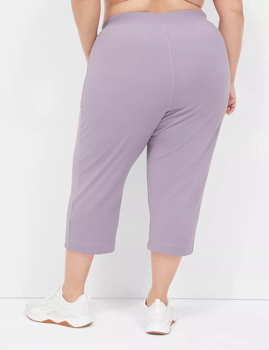 Lane Bryant LIVI Knit Capri Women Pants Purple Olive | SAP6056PH