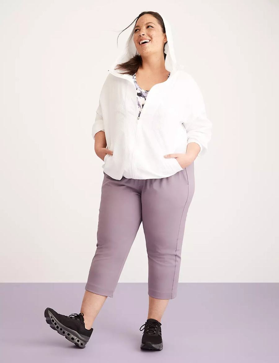 Lane Bryant LIVI Knit Capri Women Pants Purple Olive | SAP6056PH