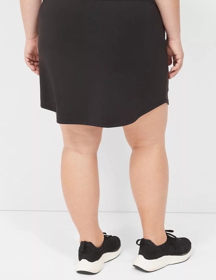 Lane Bryant LIVI Knit Women Shorts Black | YYV7392VC