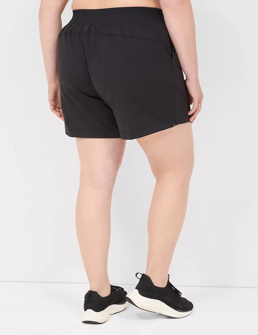 Lane Bryant LIVI Knit Women Shorts Black | WMI3173CE