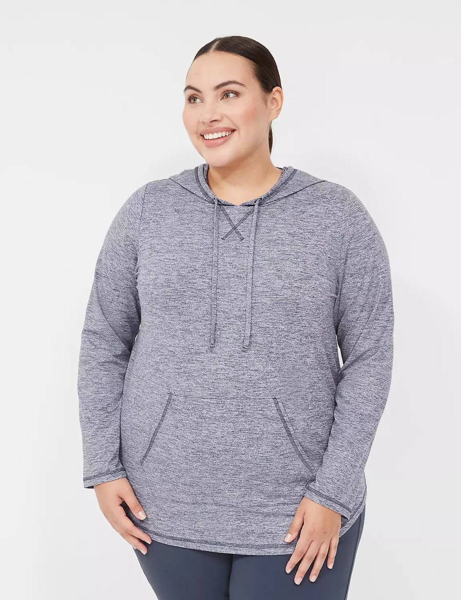 Lane Bryant LIVI Long-Sleeve Recycled LIVI Soft Women Hoodie Navy | LDI3997RW