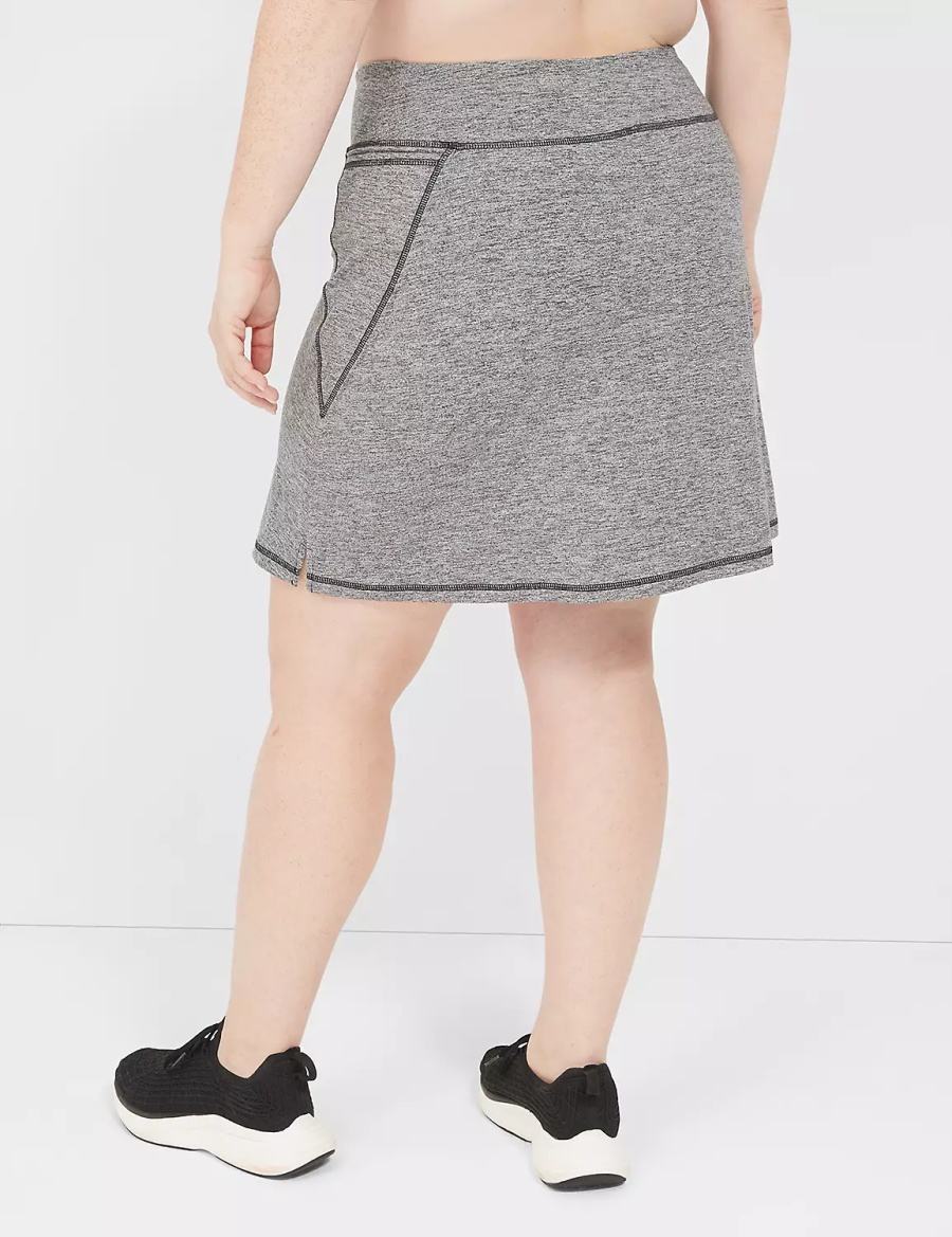 Lane Bryant LIVI Recycled LIVI Soft Marl Women Shorts Black White | ITZ84100VW