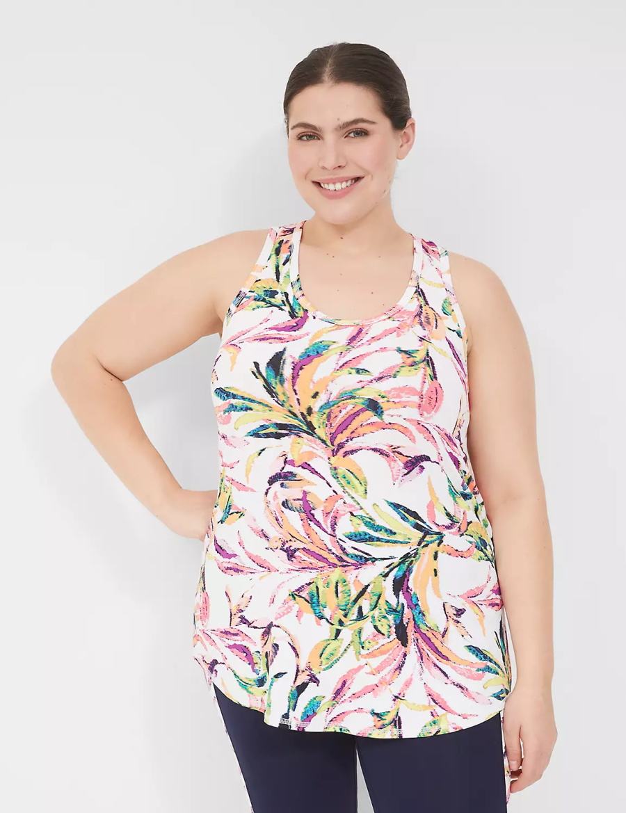 Lane Bryant LIVI Scoop-Neck Wicking Racerback Women Tank Top Multicolor | KWV9542MN