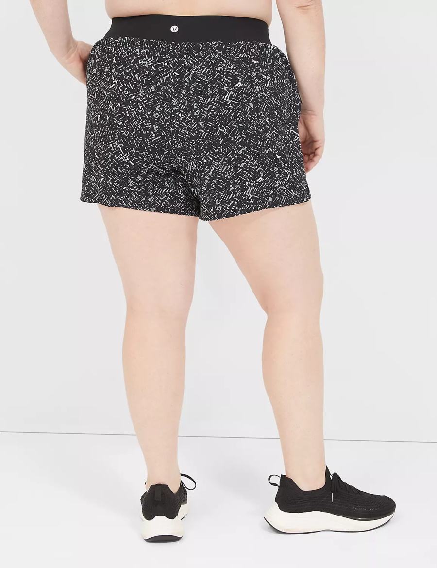 Lane Bryant LIVI Stretch Woven Women Shorts Black | HCY7636YN