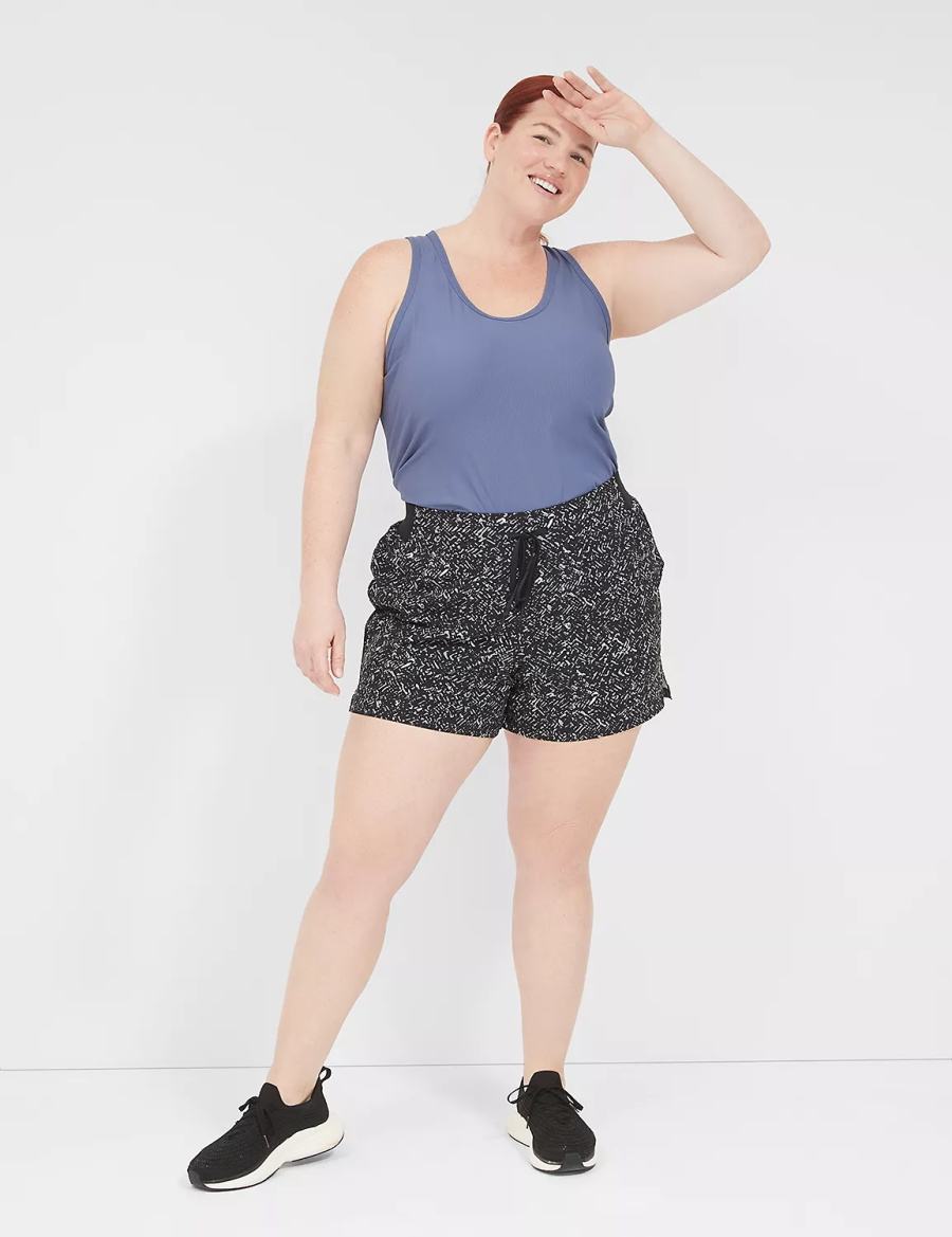 Lane Bryant LIVI Stretch Woven Women Shorts Black | HCY7636YN