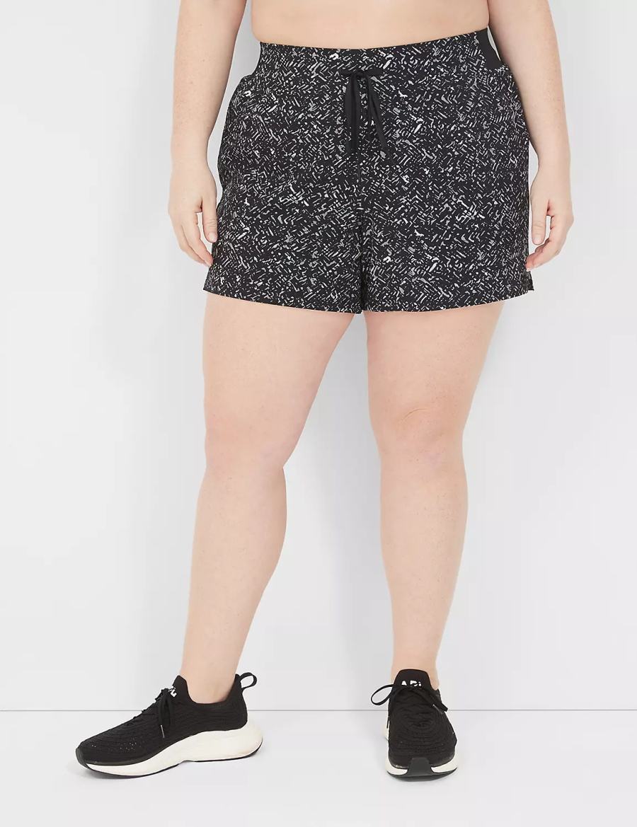 Lane Bryant LIVI Stretch Woven Women Shorts Black | HCY7636YN