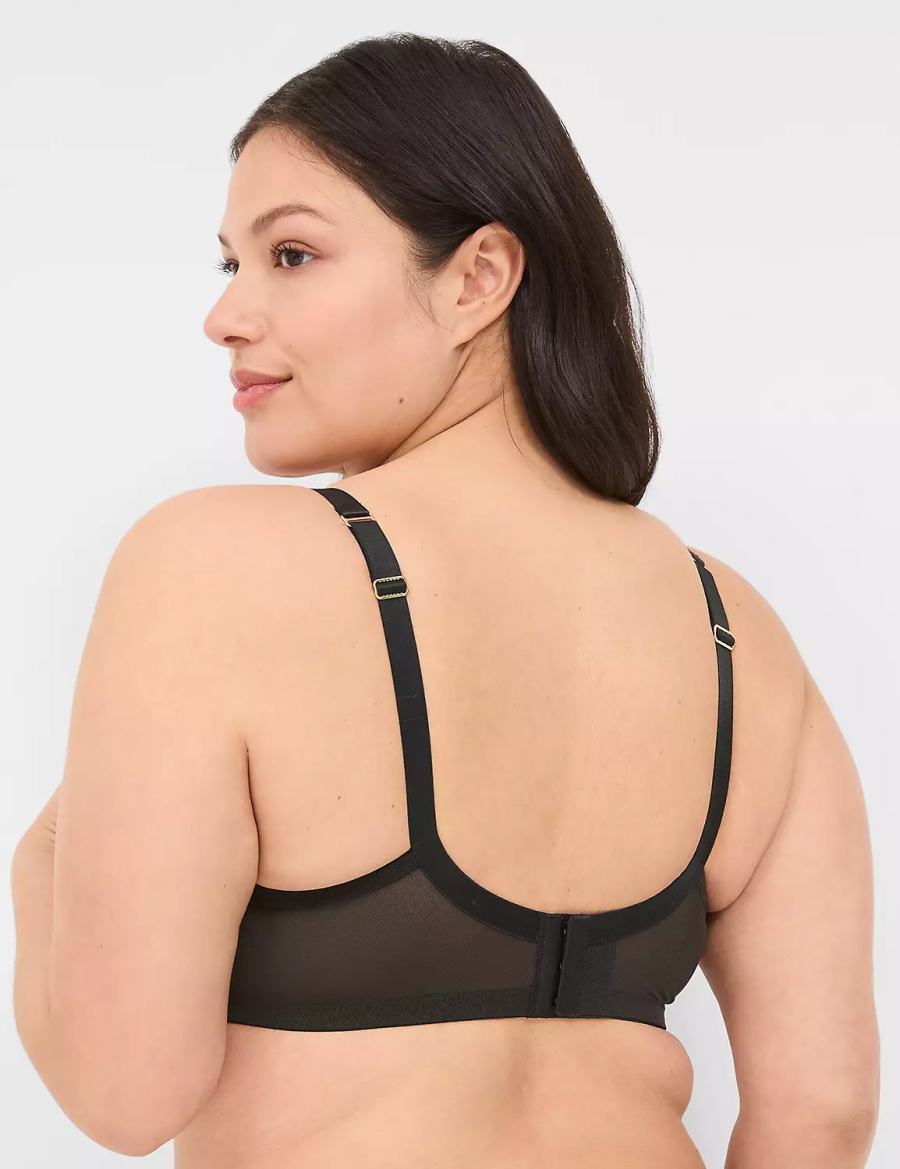 Lane Bryant Lace Quarter Cup Women Bralettes Black | LCA3482ND