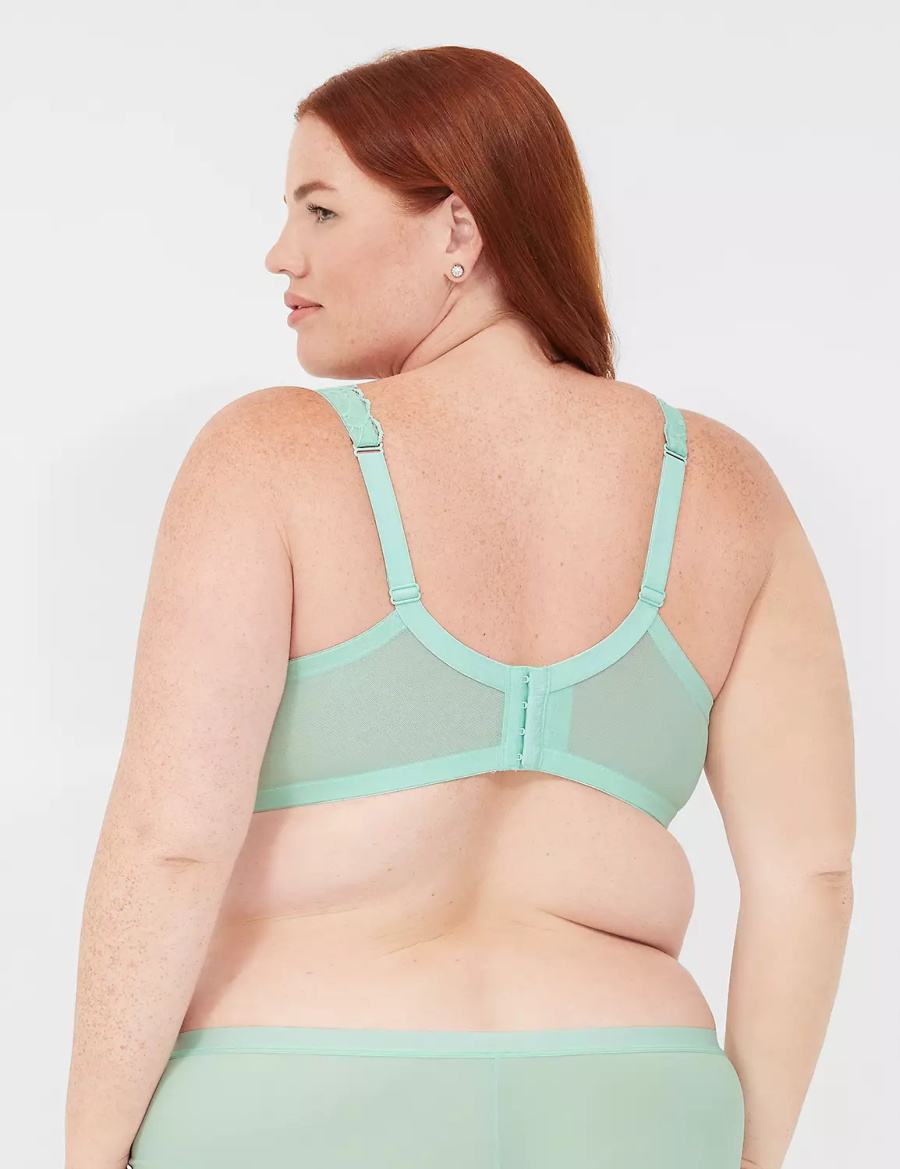 Lane Bryant Lace Unlined Full Coverage Women Bralettes Light Green | TOQ9170NN