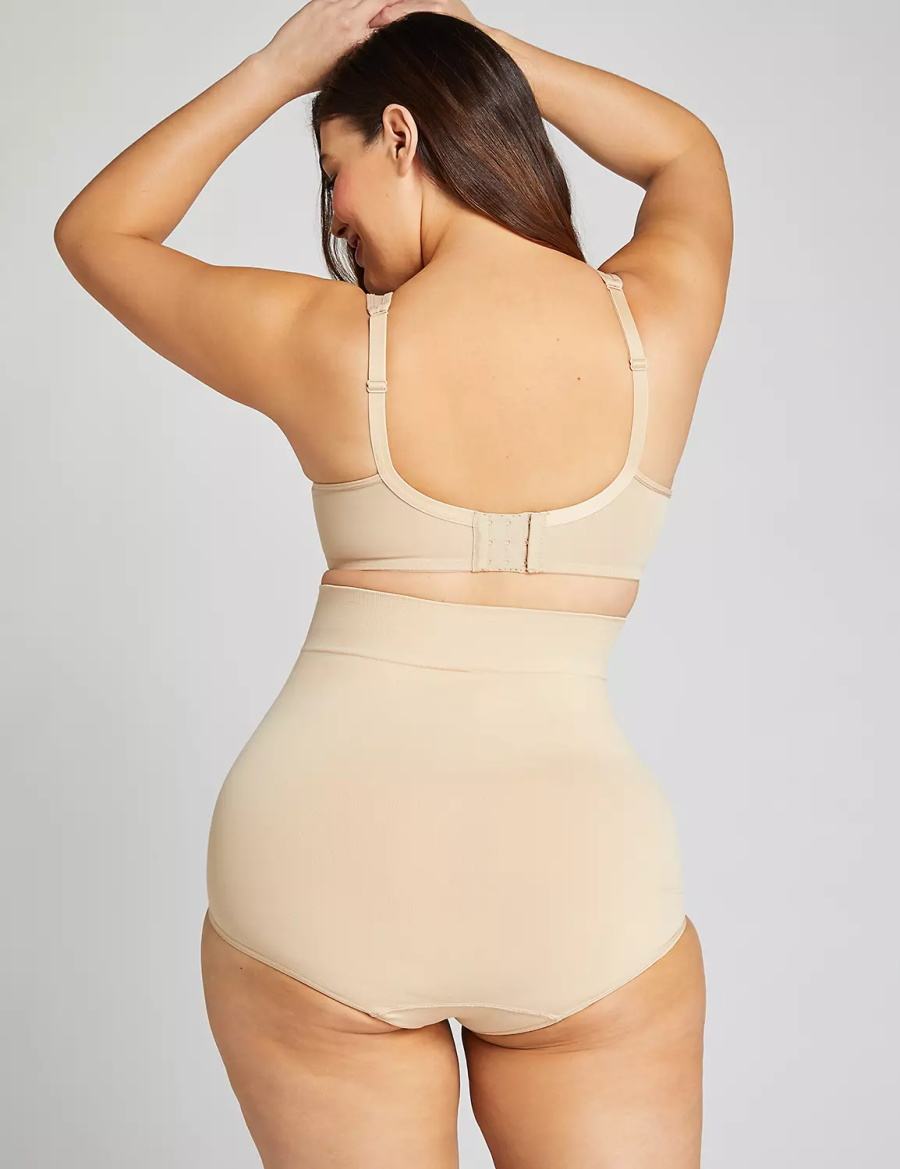 Lane Bryant Level 2 Shaping Ultra High-Waist Brief Women Briefs Beige | ESS5812WT