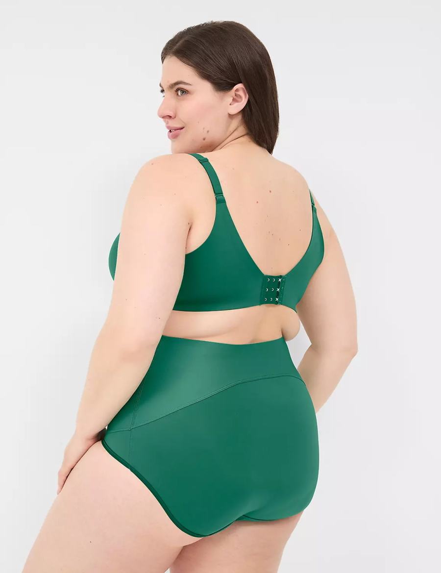 Lane Bryant Level 2 Totally Smooth High-Waist Women Briefs Dark Green | UTM4561NH